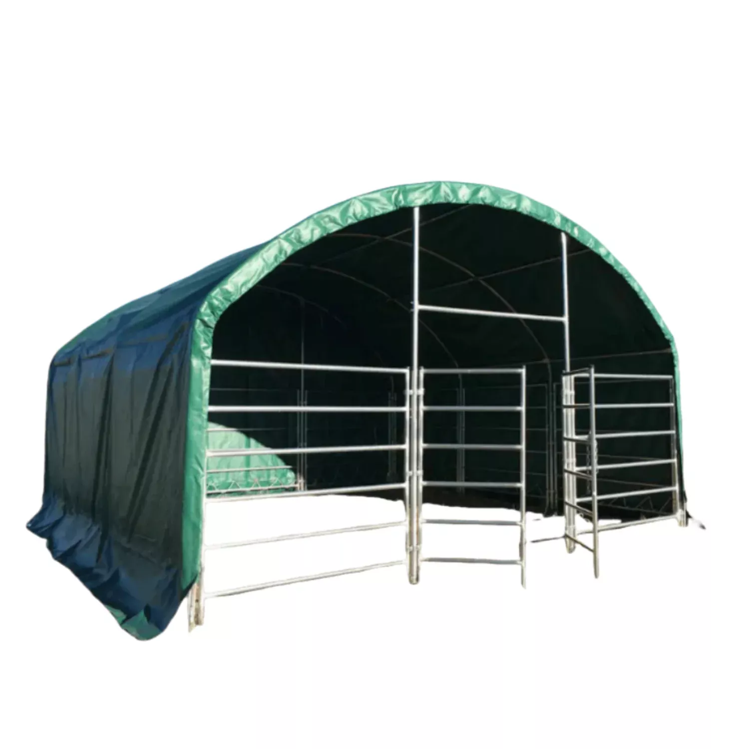 13′ x 13′ Livestock Corral Shelter with front door