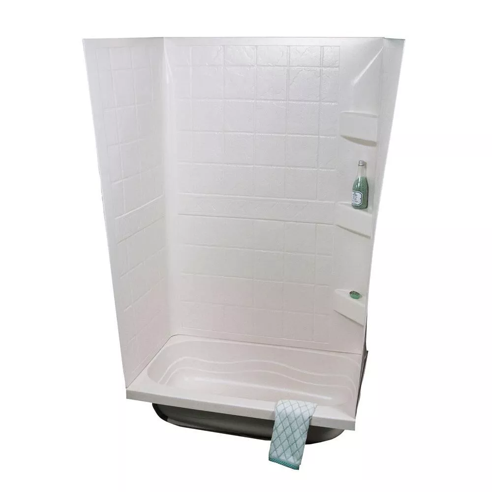 24″ x 32″ Bath Tub Surround, White, 59″H