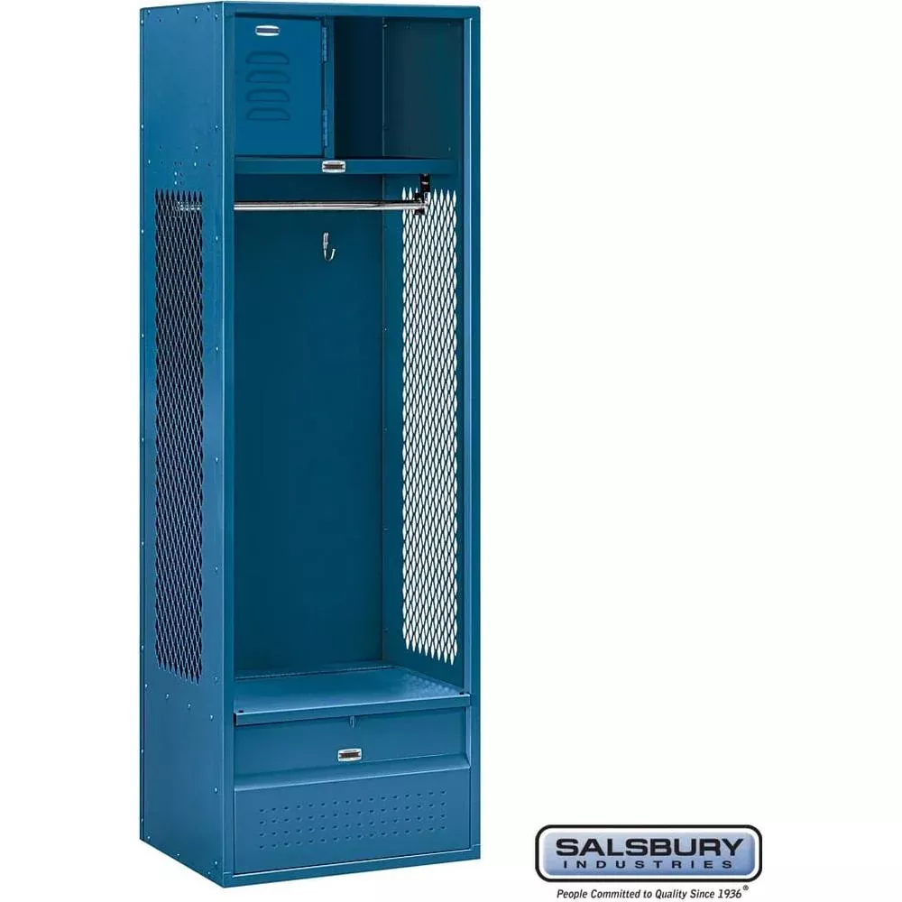 24" Wide Open Access Metal Locker - 6 Feet High - 18" Deep by Salsbury