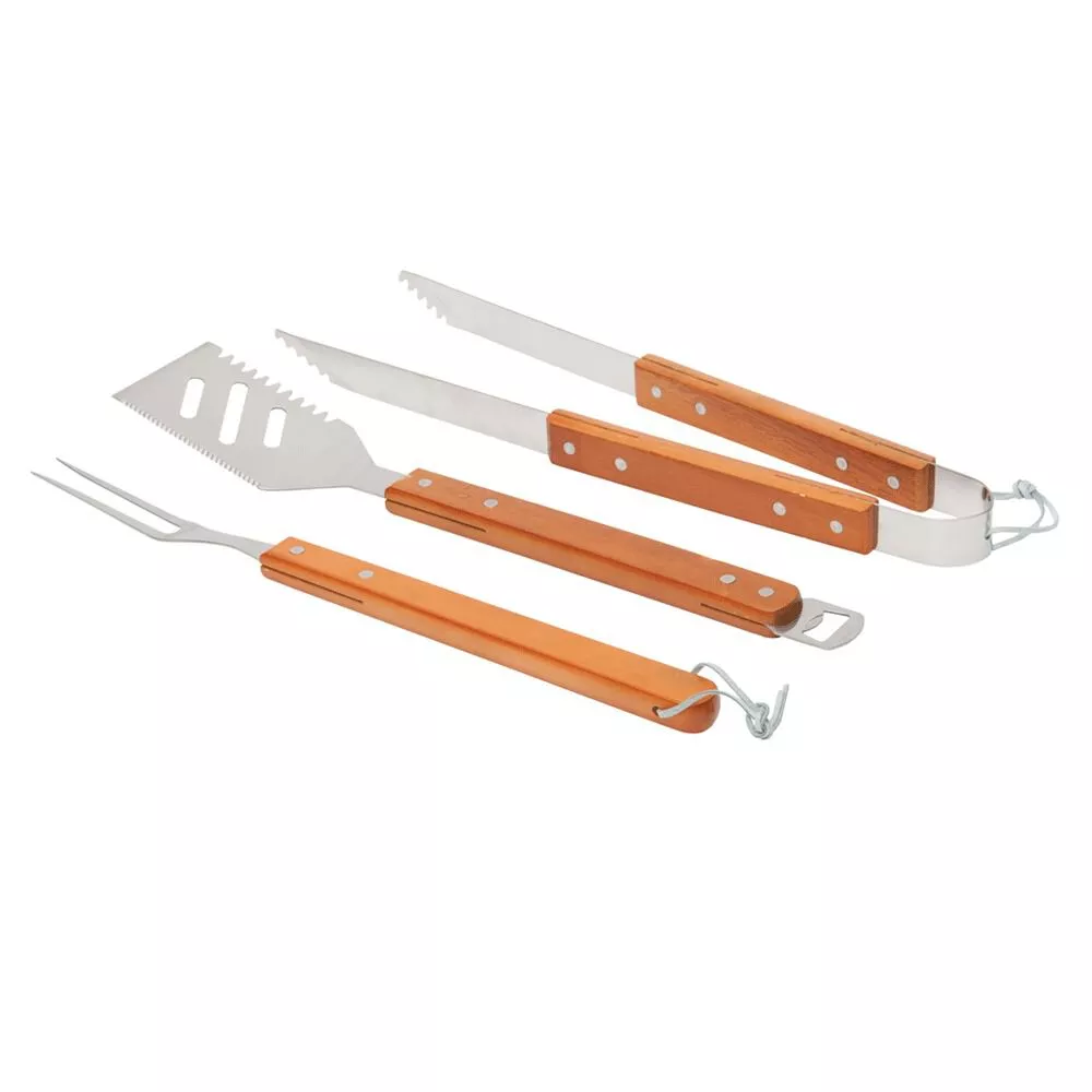 3 Piece Stainless Steel Nesting BBQ Tool Set