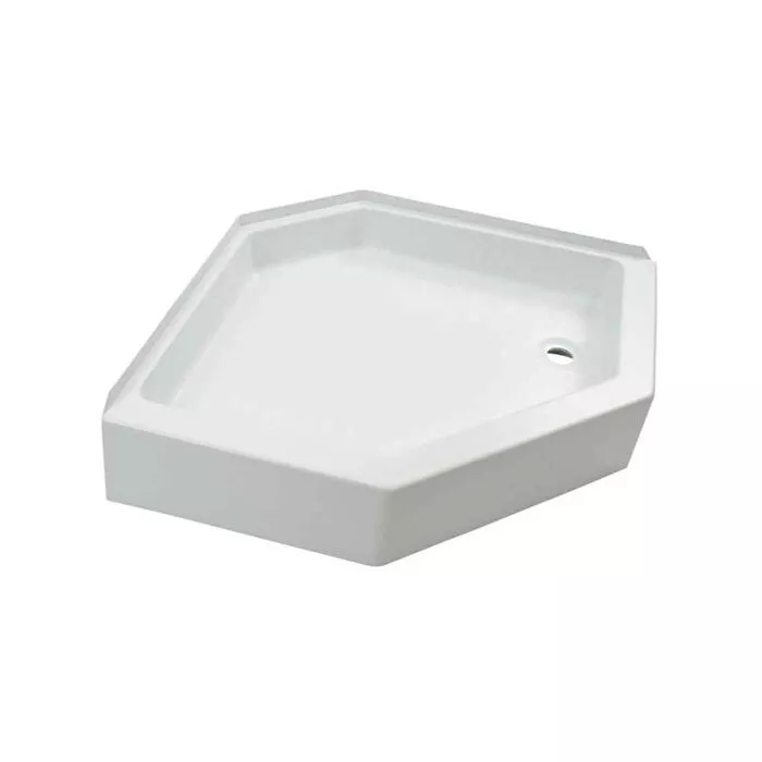 32" x 32" Neo Hex Pan RH - White