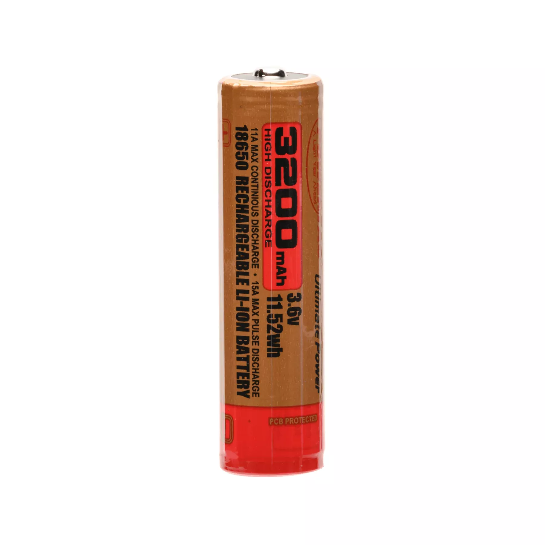 3200 mAh Li-Ion High Discharge 18650 Rechargeable Battery