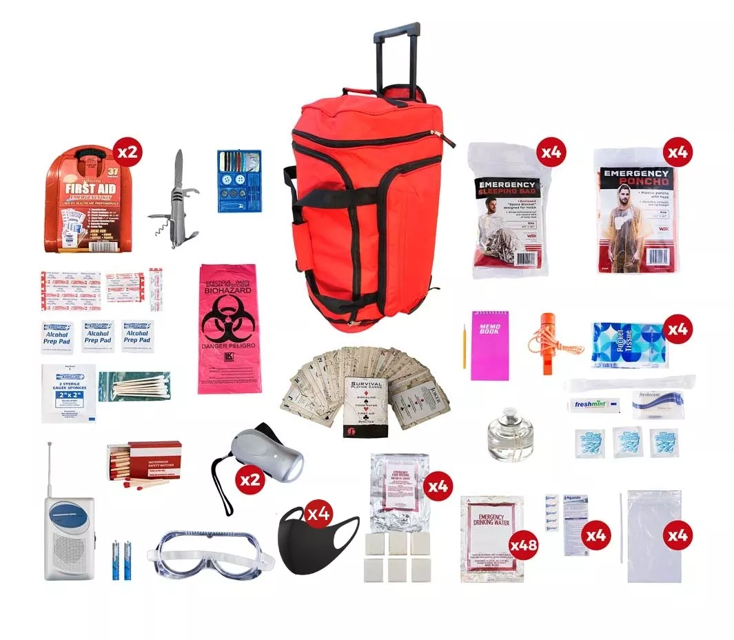 4 Person Deluxe Survival Kit (72+ Hours) SKX4