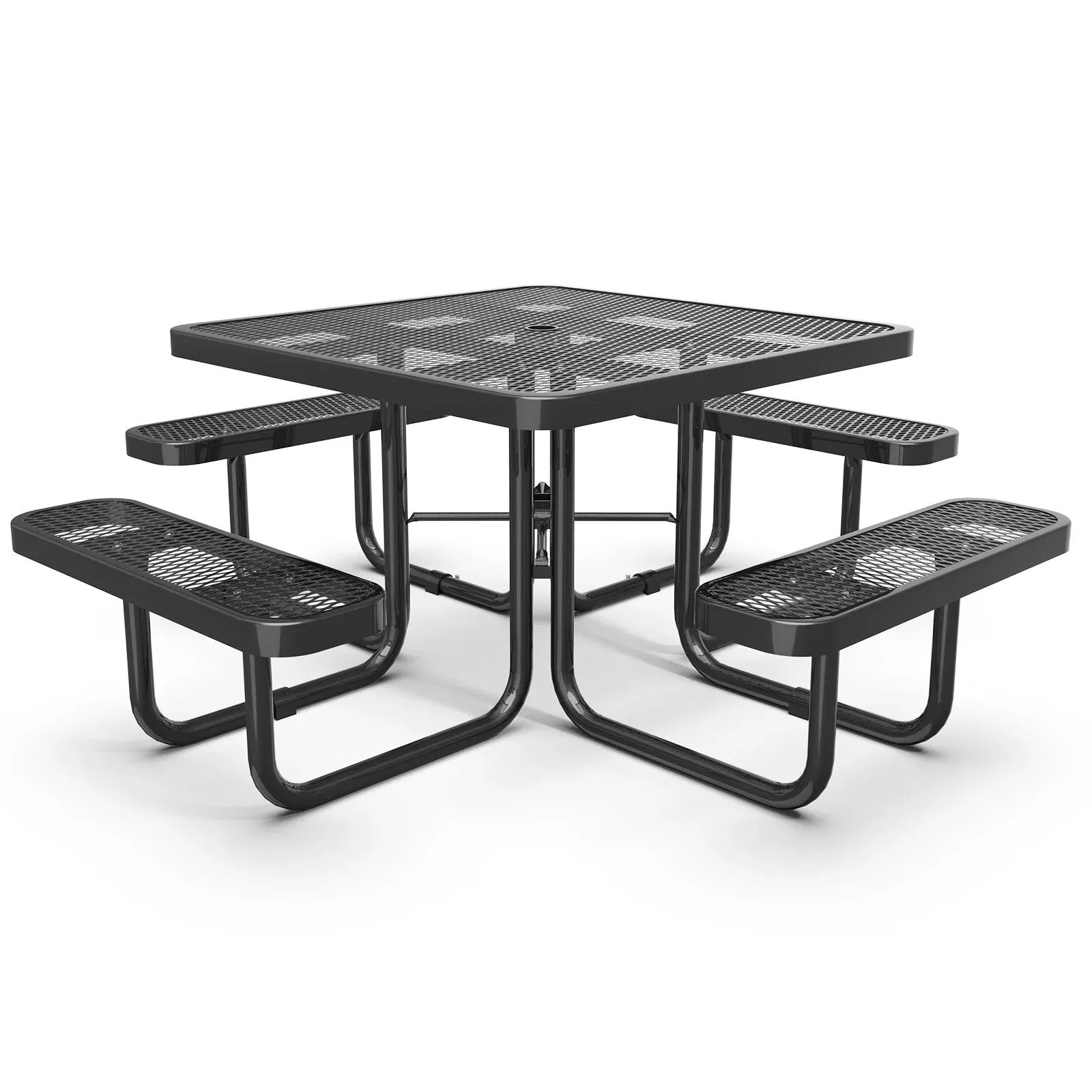 46″ Square Picnic Table With Umbrella Hole