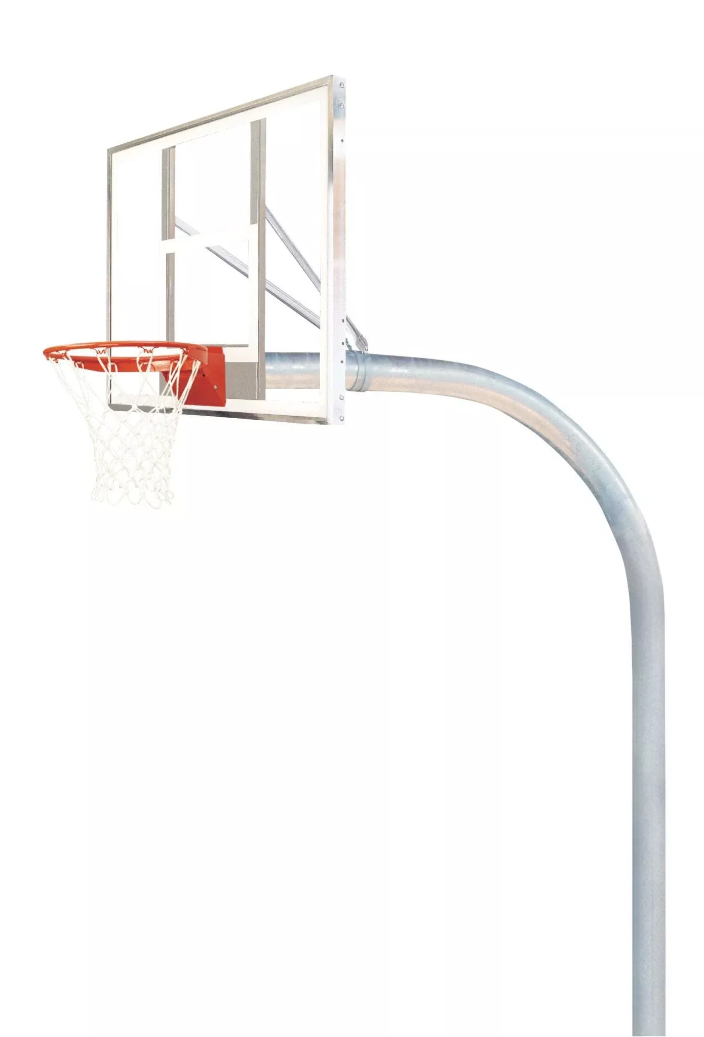 5-9/16" Mega Duty Unbreakable Polycarbonate 54" x 42" Rectangular Playground Basketball System
