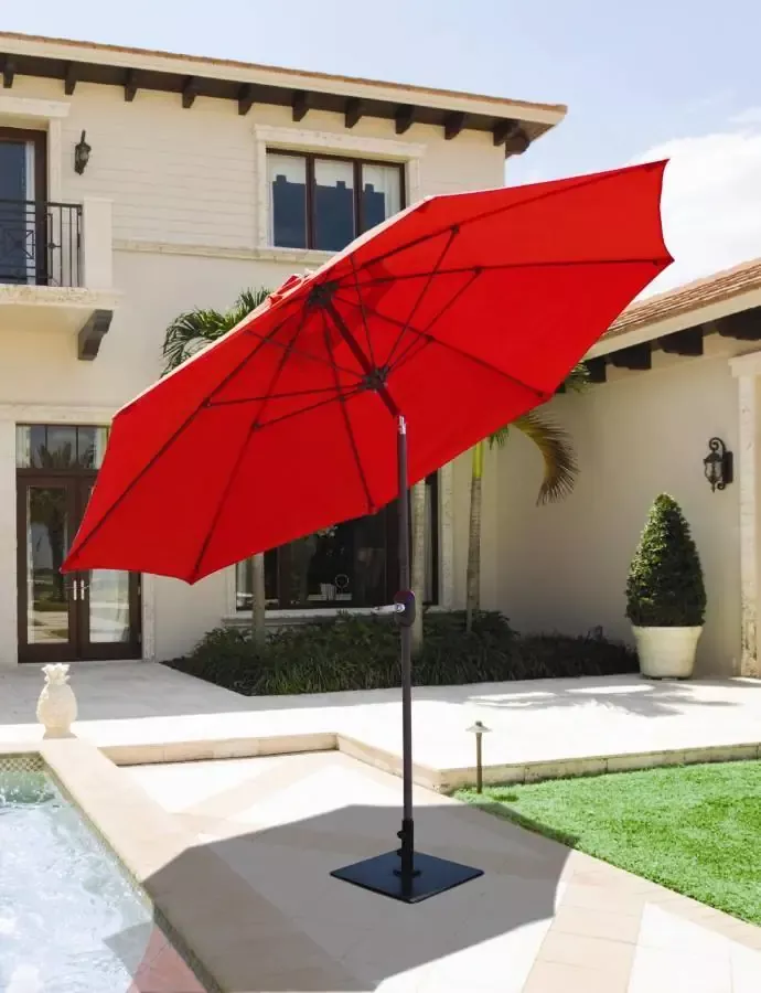 9 ft Aluminum Market Umbrella - Manual Tilt