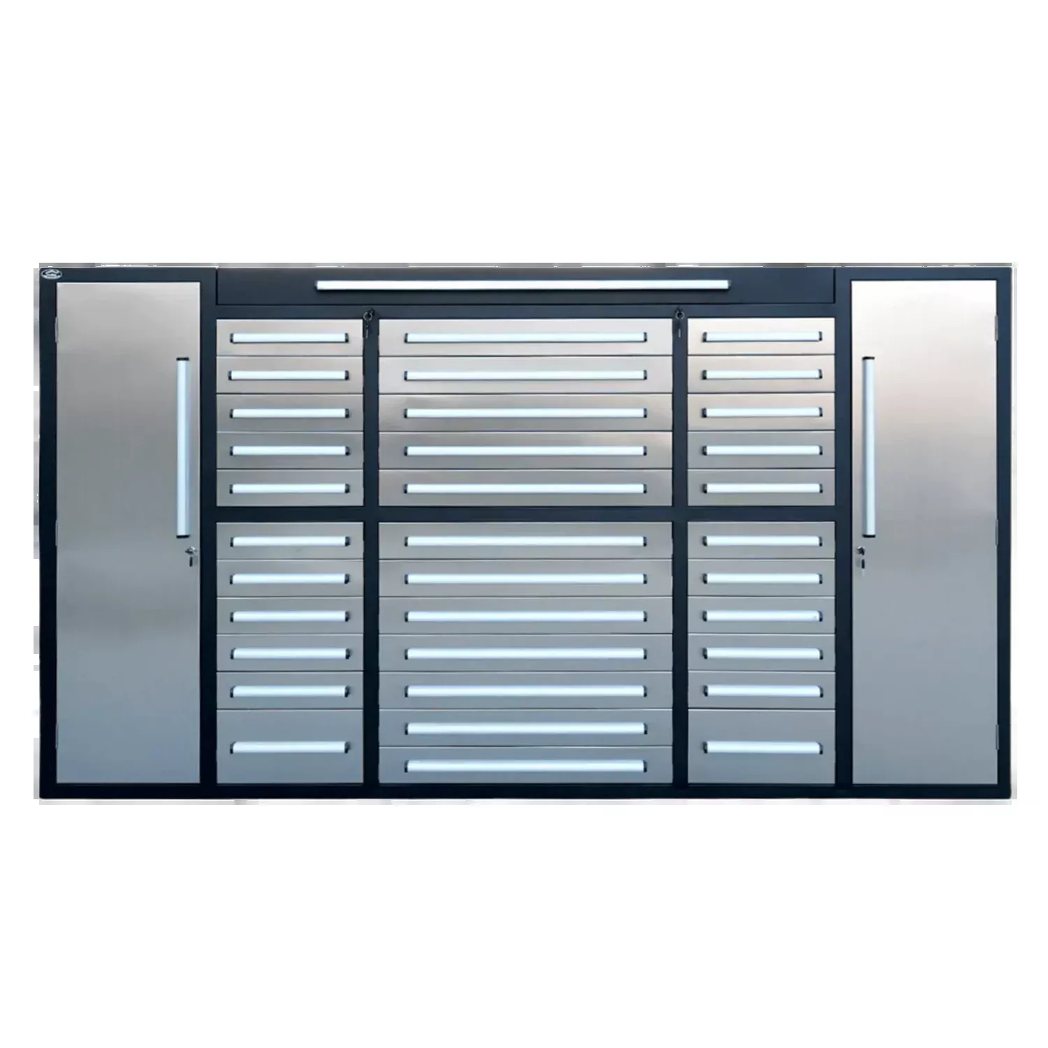 9′ Garage Workbench Cabinet with 34 Drawers & 3 Cabinets