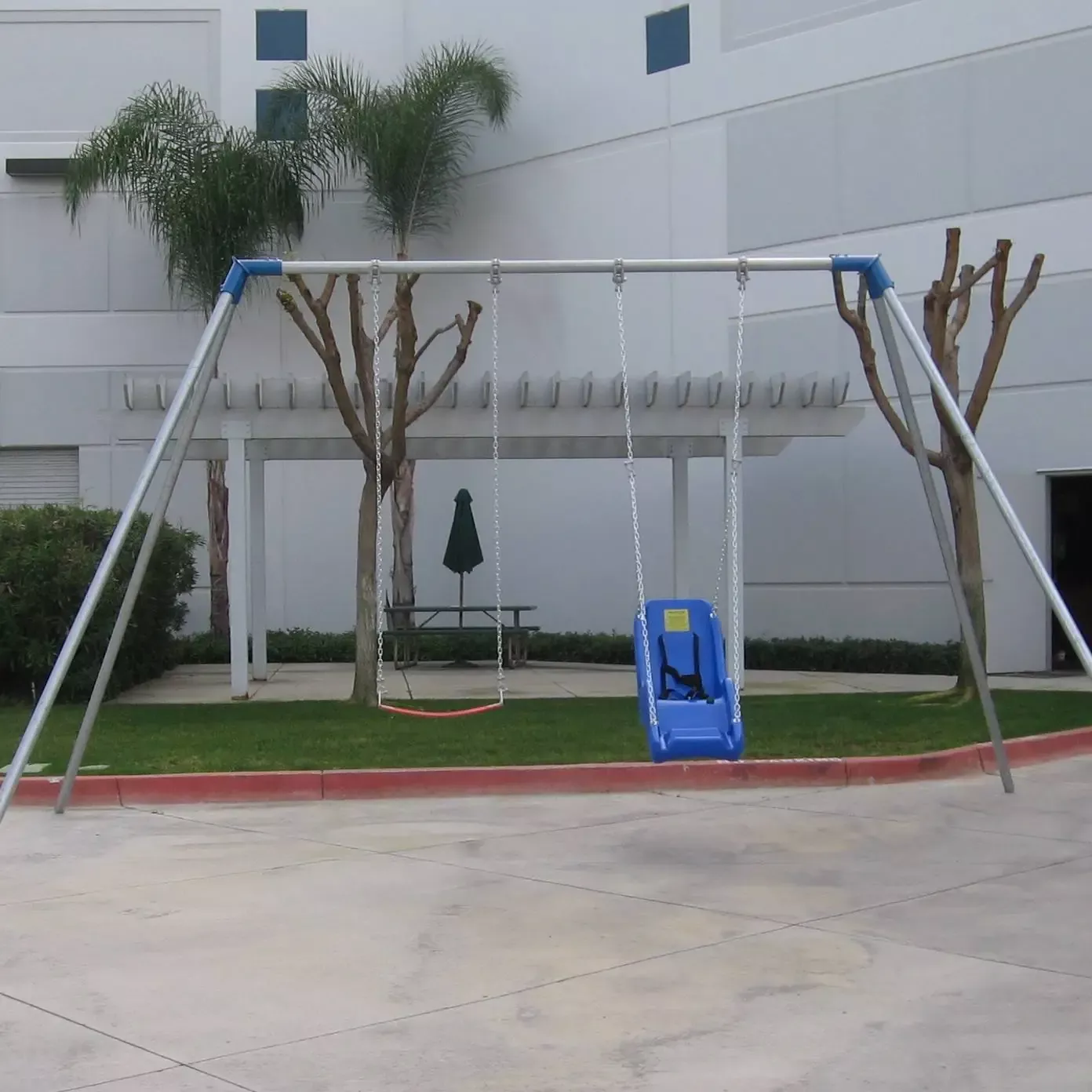 ADA Outdoor Metal Swing Frame - Double Swing Ready