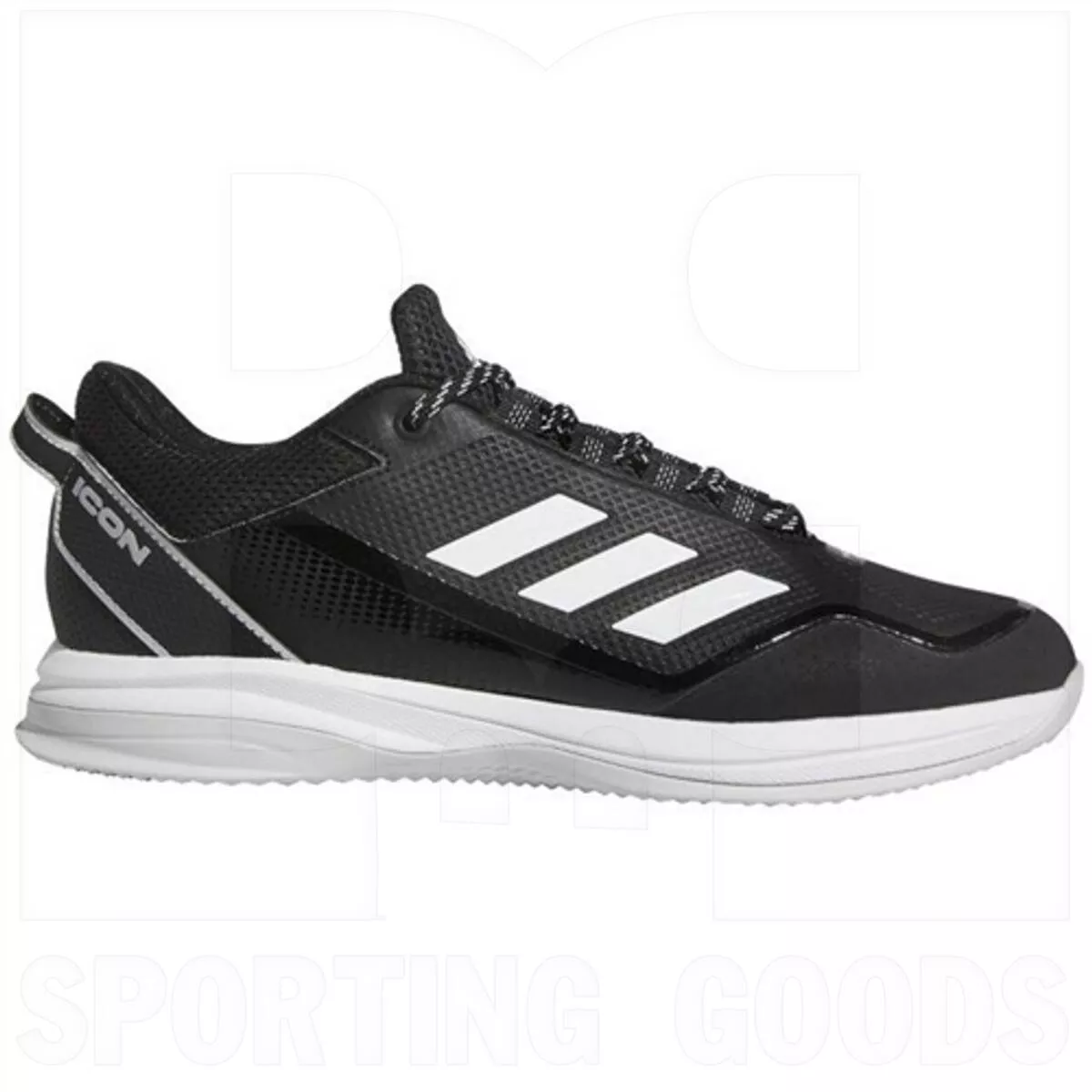 Adidas Icon 7 Turf Shoes Core Black/Cloud White/Silver Metallic