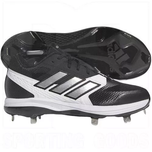 Adidas Icon 8 Baseball & Softball Metal Cleats Black/Silver/White