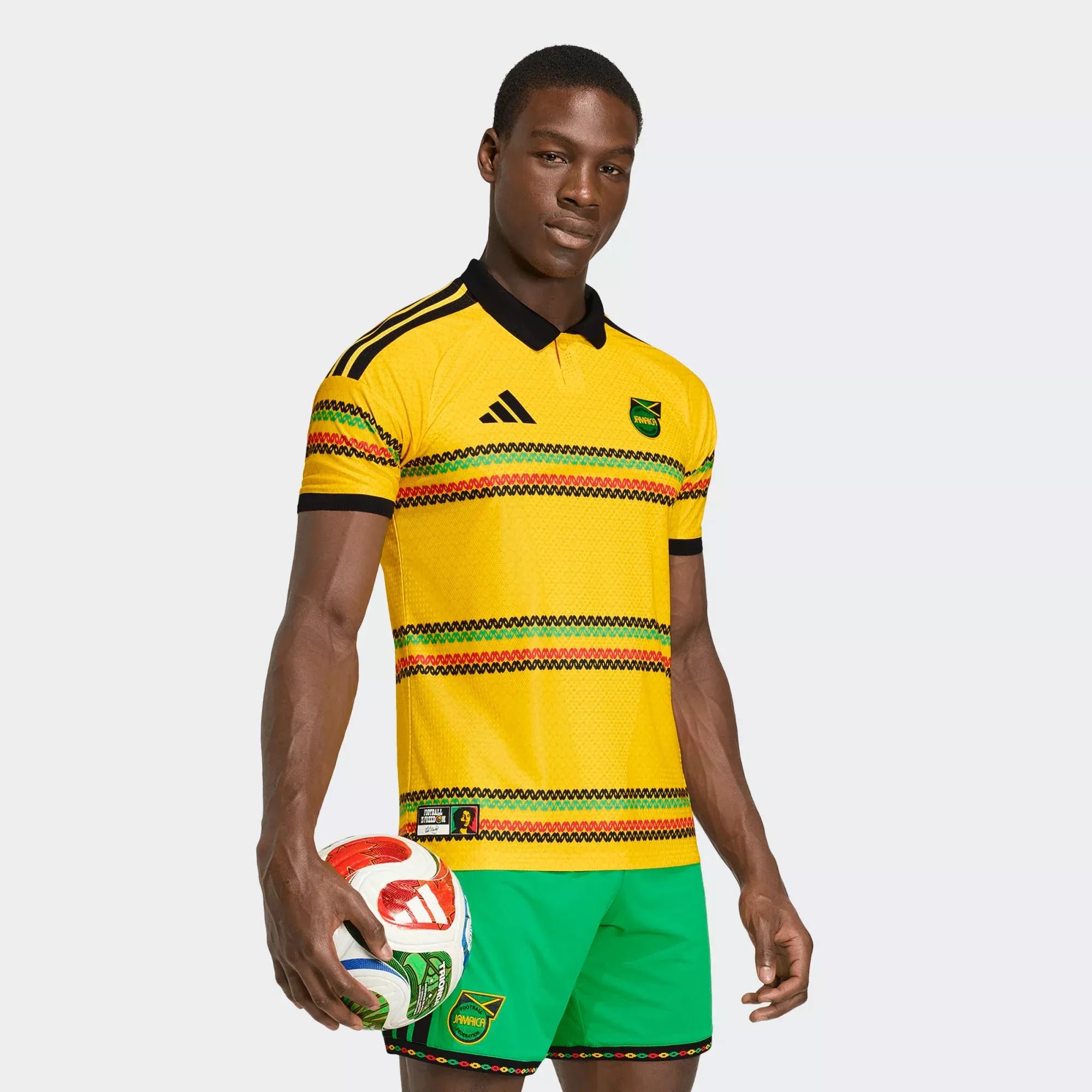 adidas Men's Jamaica 26 X Bob Marley Home Authentic Jersey