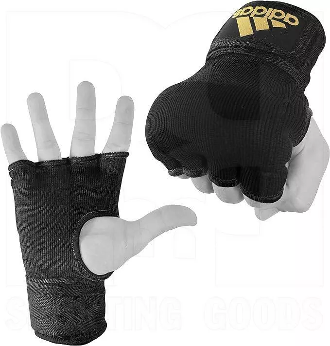 Adidas Super Inner Padded Hand Wraps Training Gloves Black/Gold
