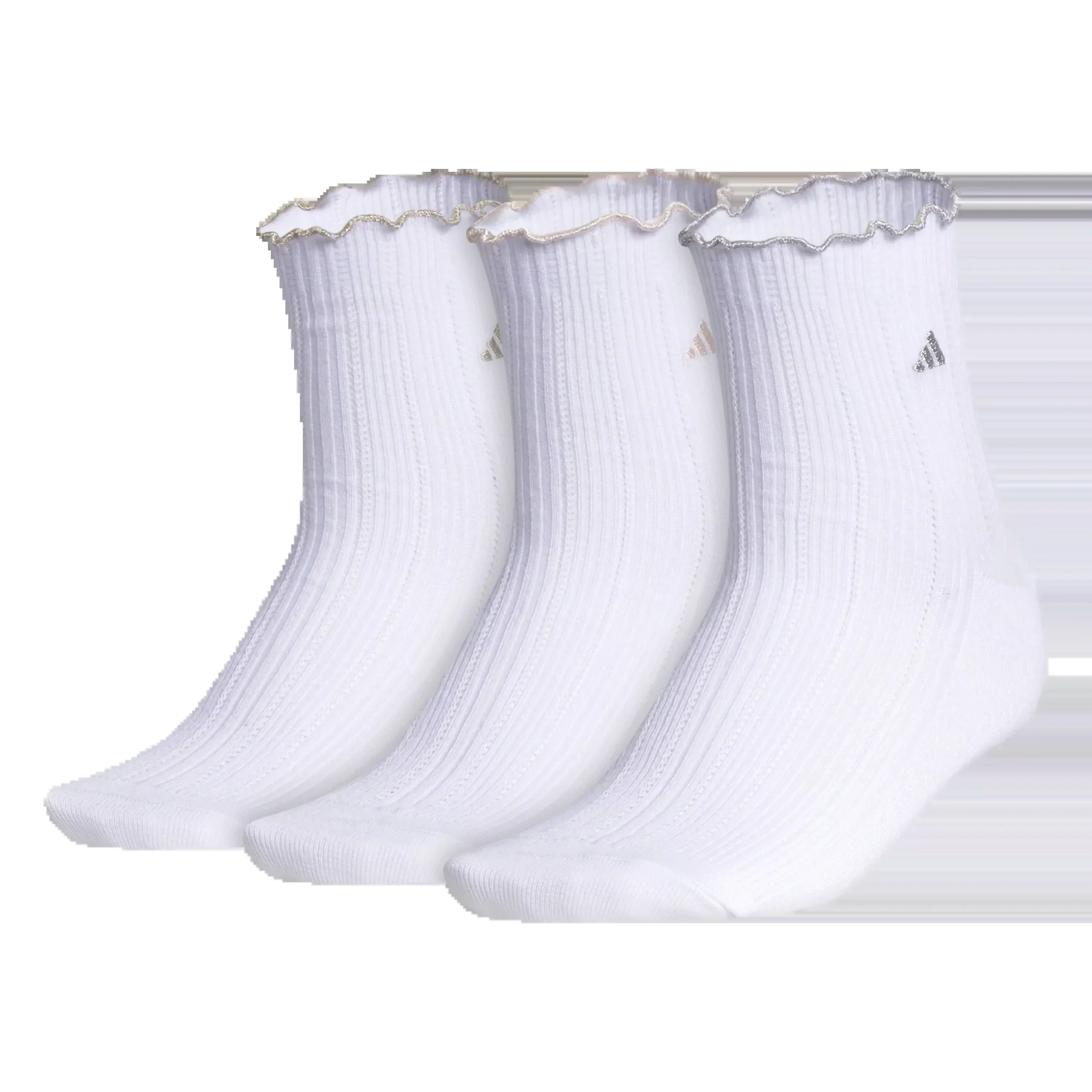 adidas Women’s Performance Ruffle 3-Pack Quarter Sock