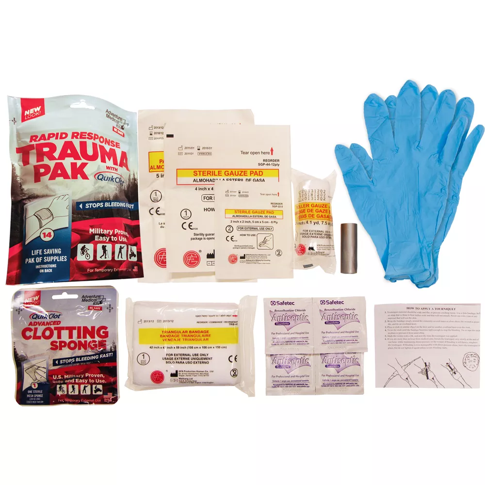ADVENTURE MEDICAL RAPID RESPONSE TRAUMA PAK W/QUIKCLOT