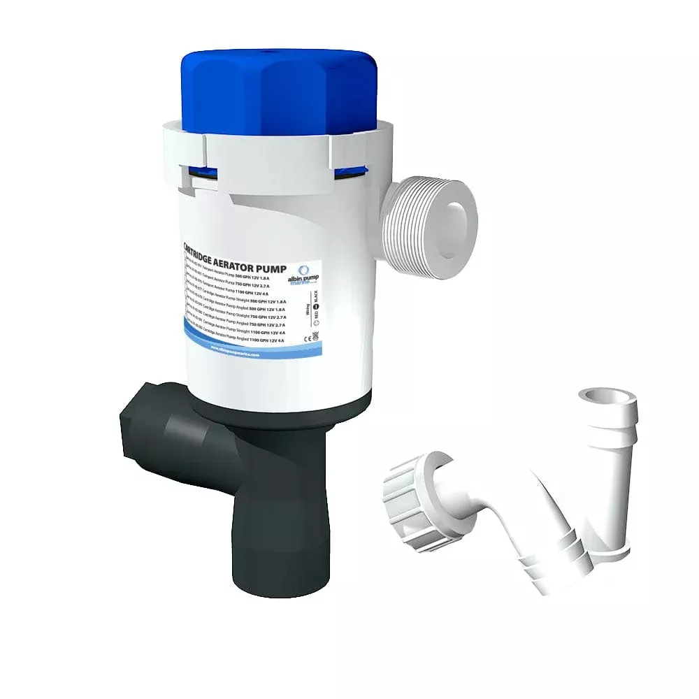 Albin Pump Twinport Aerator Pump – 500 GPH – 12V