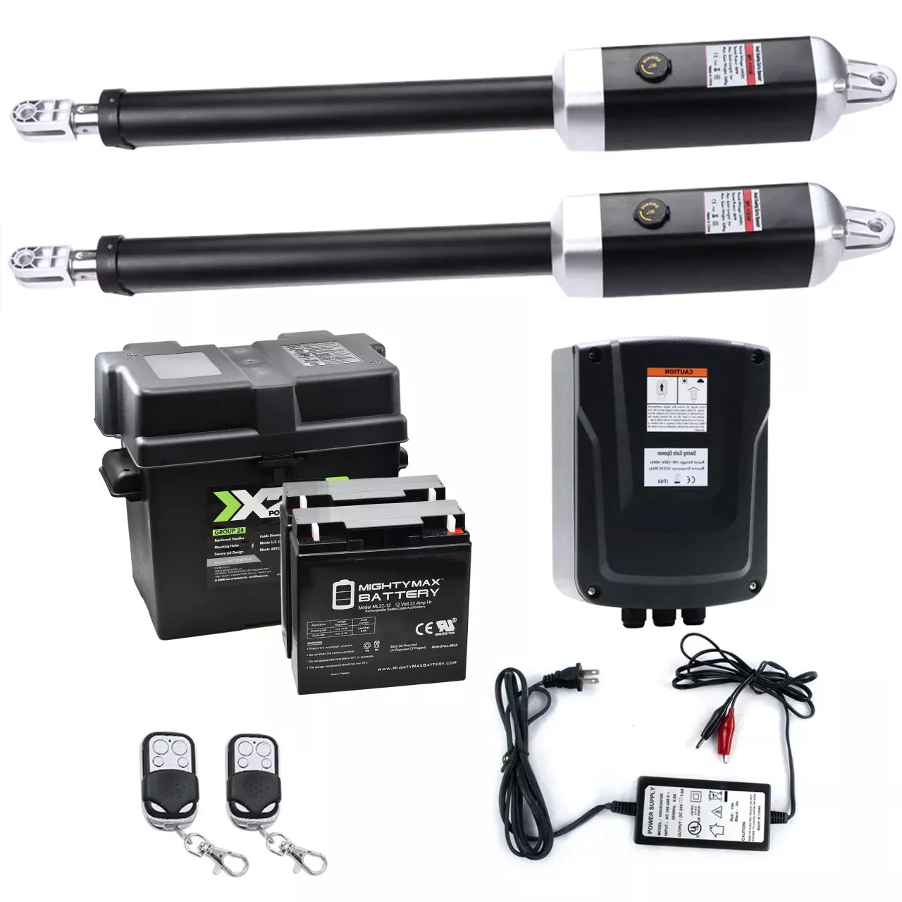 Aleko Dual Swing Gate Operator – GG1700/AS1700 AC/DC – Back-up Kit ACC2