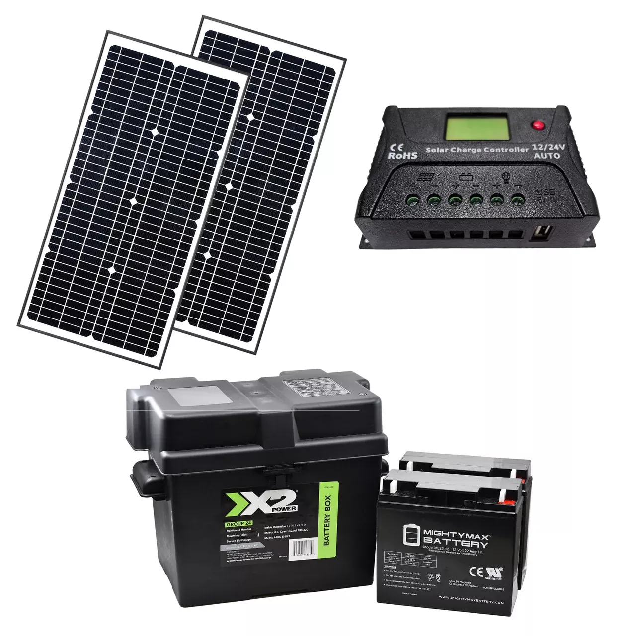 Aleko Solar Kit for Gate Openers - 60W