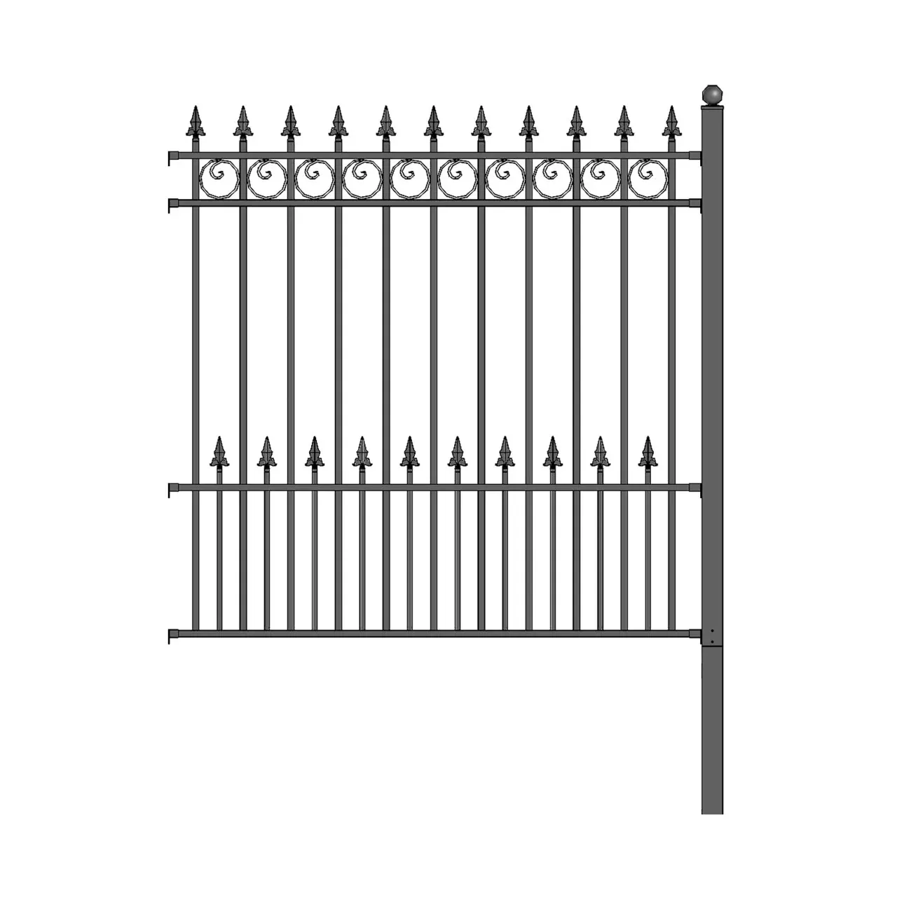 Aleko Steel Fence – PRAGUE Style – 8 x 5 Ft