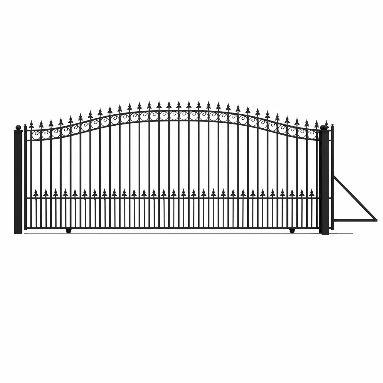 Aleko Steel Sliding Driveway Gate – PRAGUE Style – 16 x 6 Feet