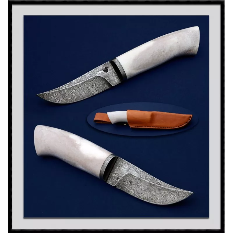 Alexander Cheburkov hand forged damascus puuko style knife