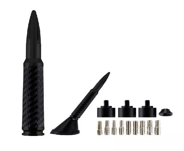 AmmoTenna Black Carbon Fiber Wrap - .50 Caliber Replica Antenna• 50CFB