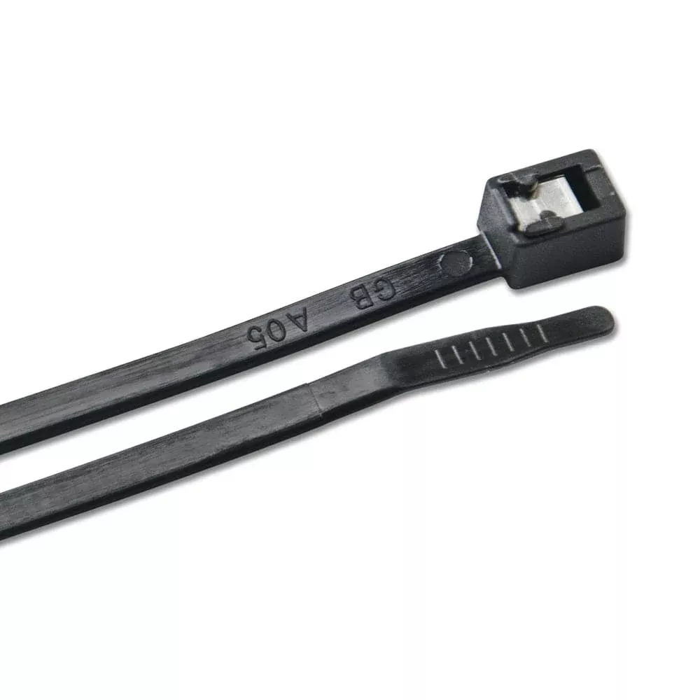 Ancor 8″ UV Black Self Cutting Cable Zip Ties – 50-Pack