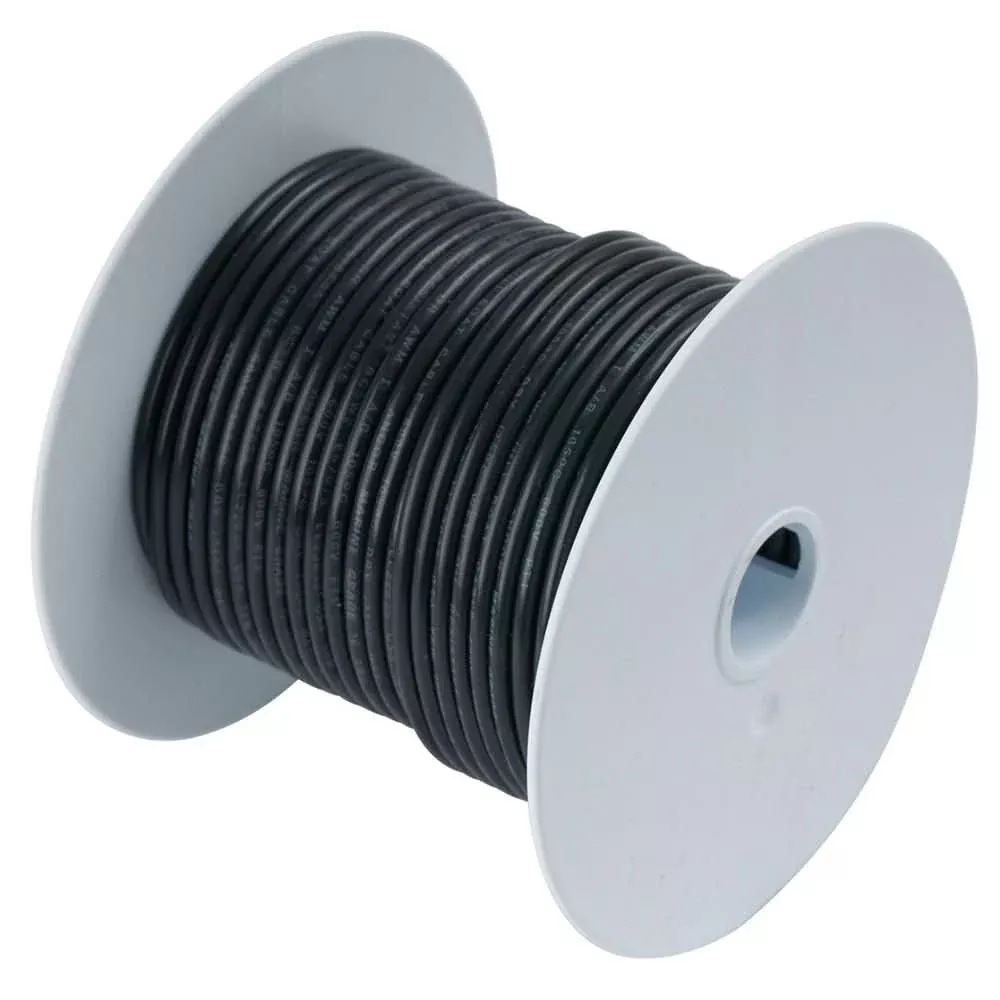 Ancor Black 4 AWG Tinned Copper Battery Cable – 50′ | 113005