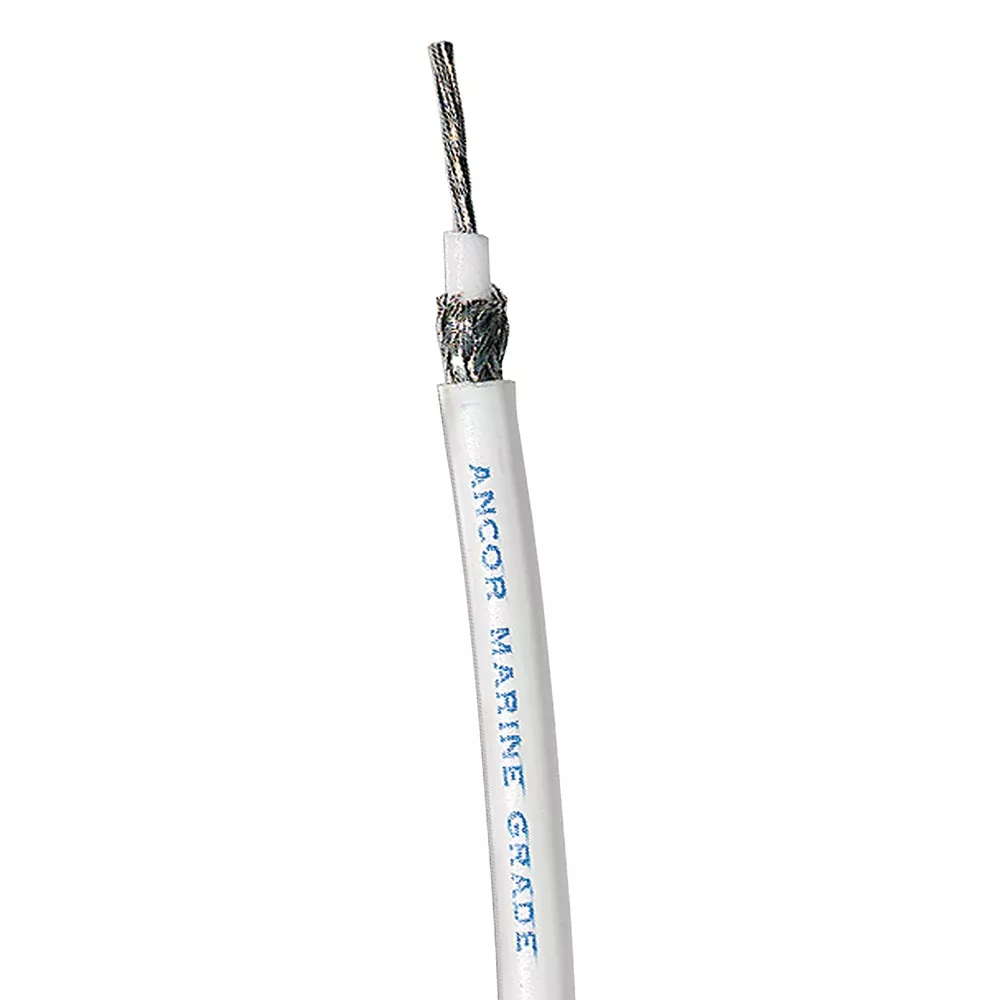 Ancor RG 8X White Tinned Coaxial Cable – 100′ | 151510