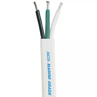 Ancor White 14/3 AWG Flat Triplex Cable 250-Foot