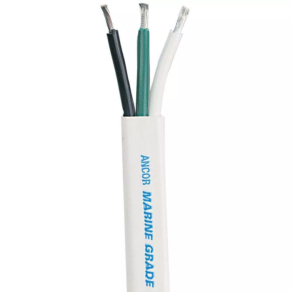 Ancor White Triplex Cable - 14/3 AWG - Flat - 250' - 131525