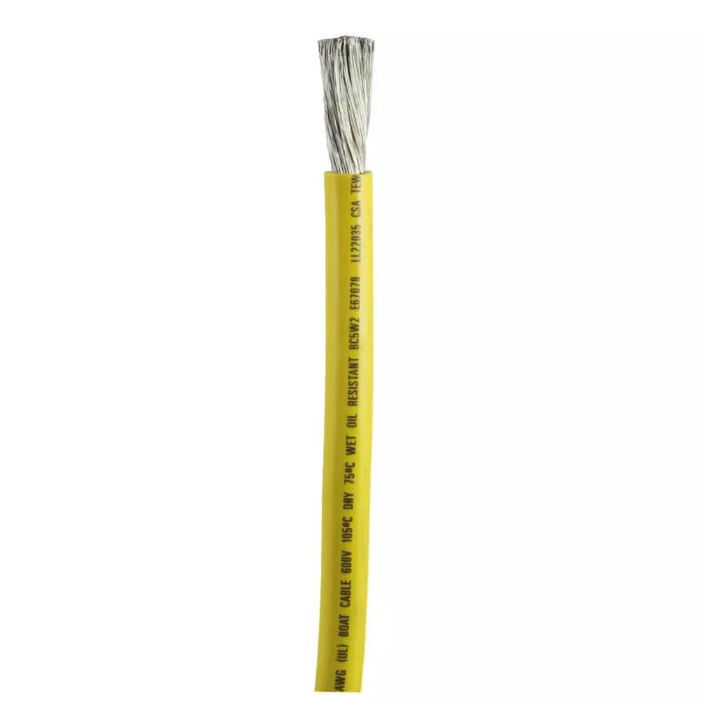 Ancor Yellow 1/0 AWG Battery Cable - Sold By The Foot