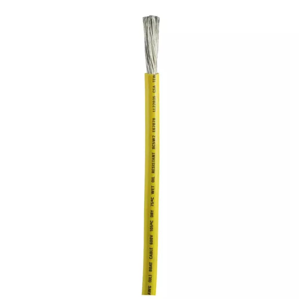Ancor Yellow 2 AWG Battery Cable - Sold By The Foot