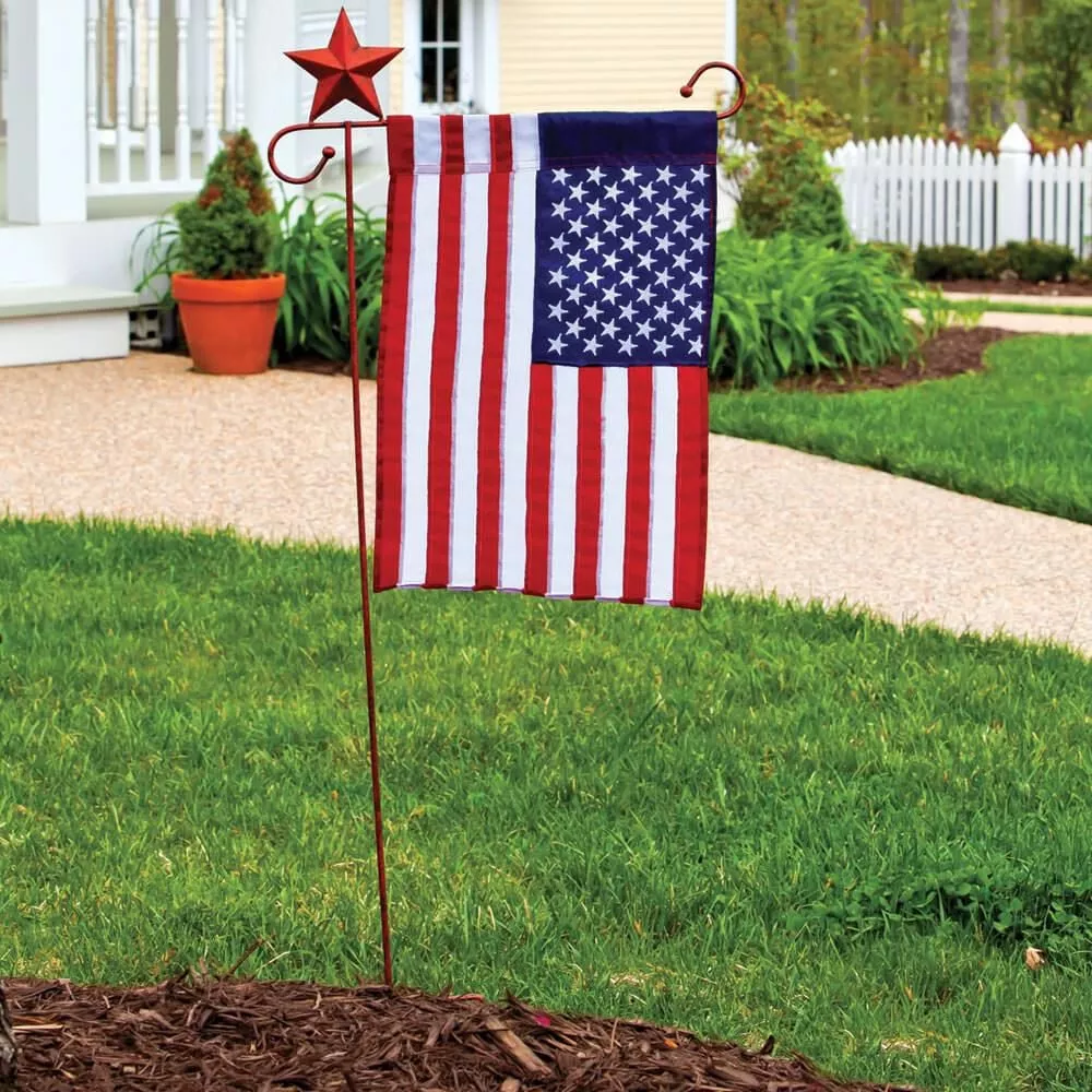 Applique USA Garden Flag