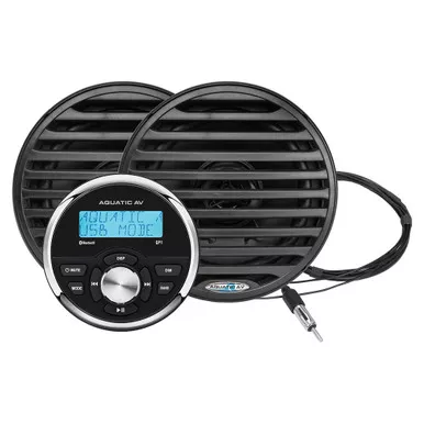 Aquatic AV GP1 Gauge Stereo Black 6.5 inch Speakers