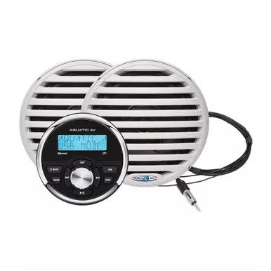 Aquatic AV GP1 Gauge Stereo White 6.5 inch Speakers