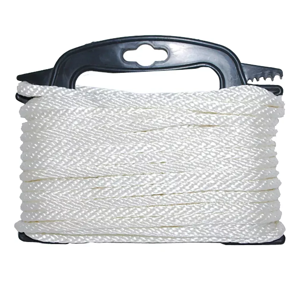Attwood Braided Nylon Rope – 3/16″ x 100′ – White | 117553-7