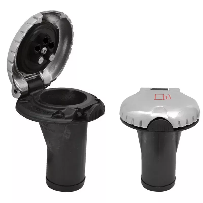Attwood Deck Fill f/Carbon Canister System – Straight BodyScalloped Chrome Cap