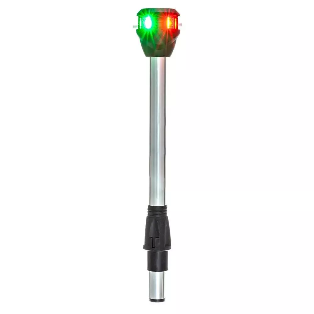 Attwood LightArmor Bi-Color Navigation Pole Light with Task Light - Straight - 10" - NV6LC2-10-7