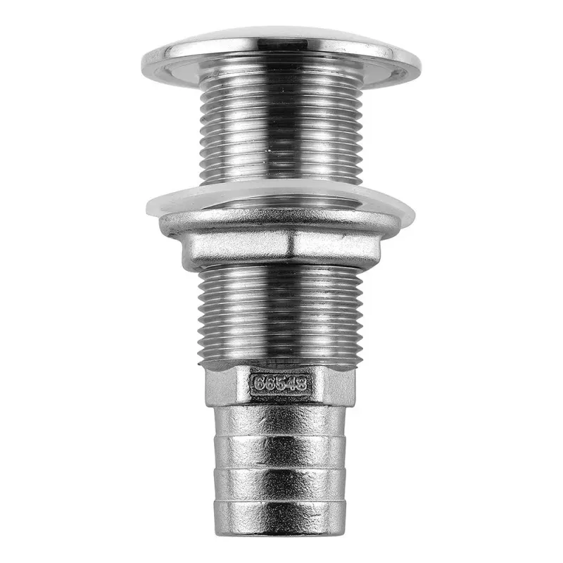 Attwood Stainless Steel Thru-Hull Standard Straight Barbed – 1 Inner Diameter