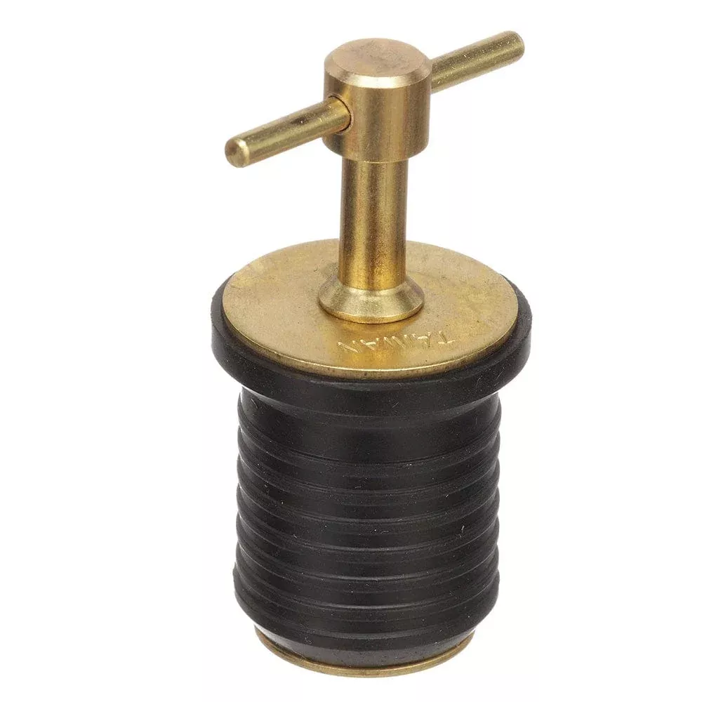 Attwood T-Handle Brass Drain Plug – 1 Diameter