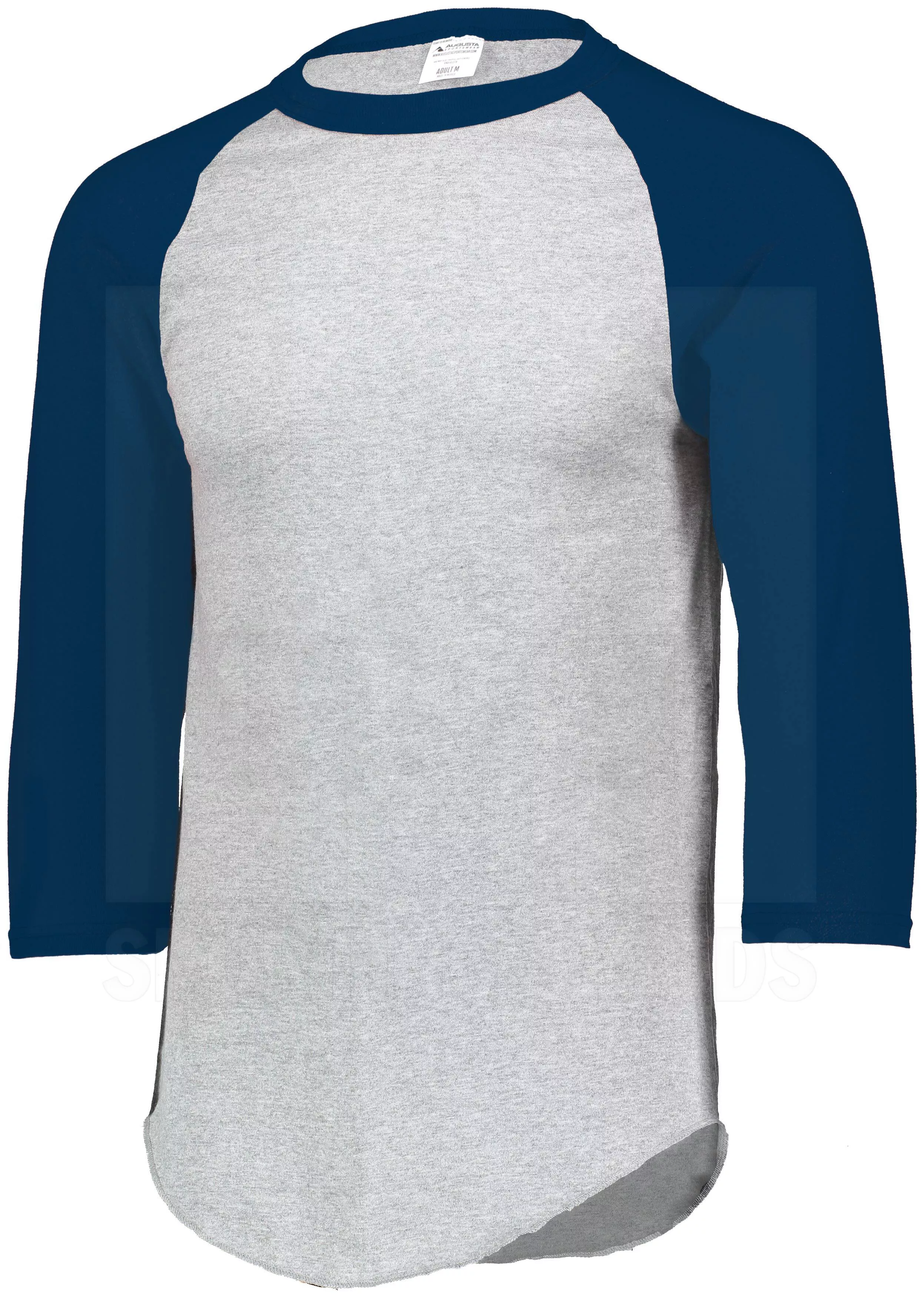 Augusta 3/4 Sleeve Shirt 2.0 w/ Crew Neck Heather/Navy