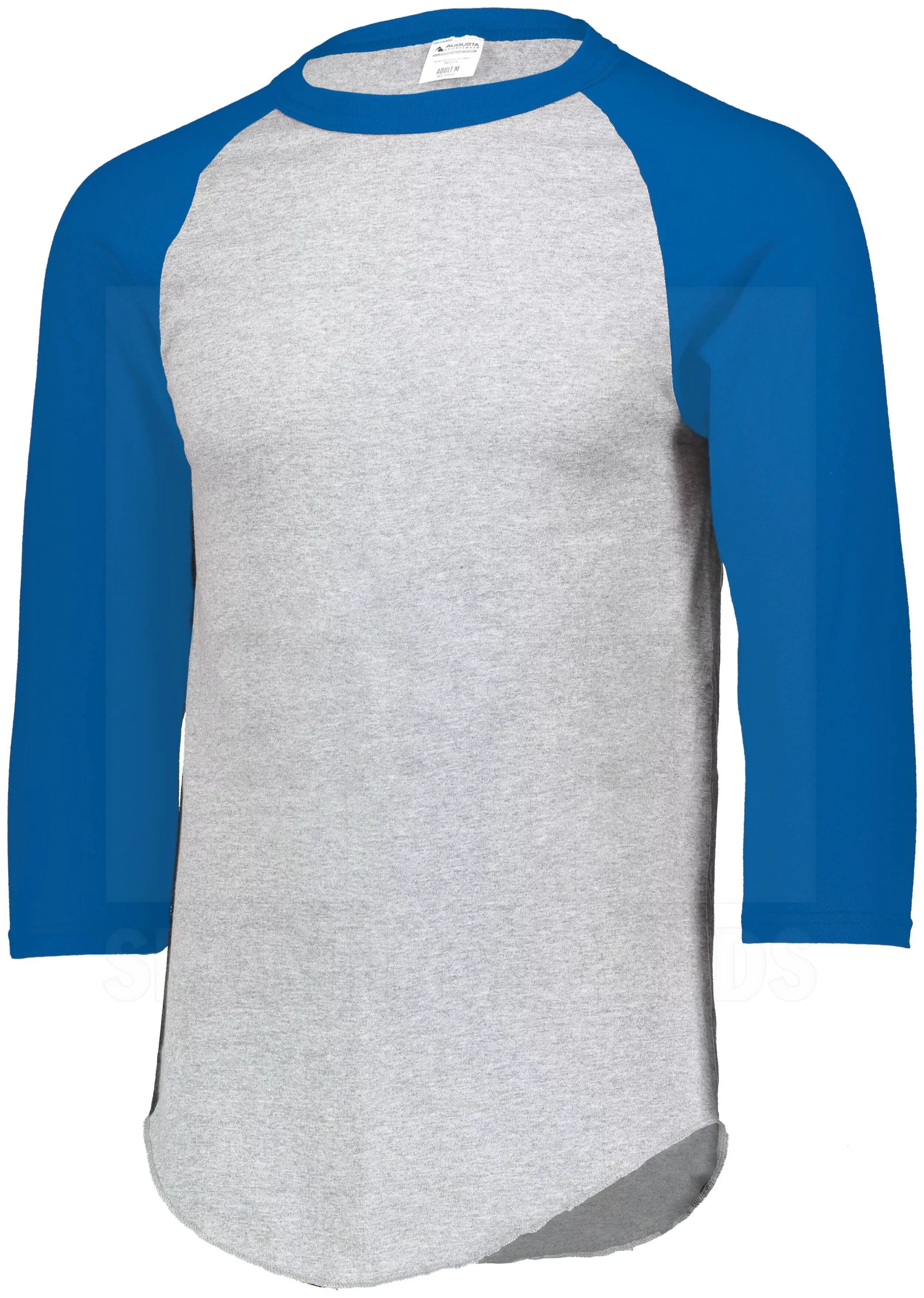 Augusta 3/4 Sleeve Shirt 2.0 w/ Crew Neck Heather/Royal