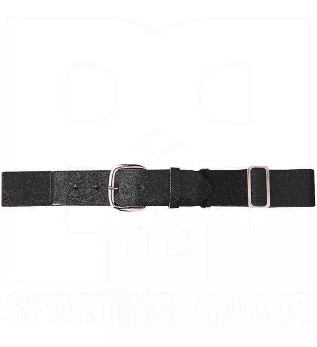 Augusta Elastic Baseball Belt w/ Vinyl Tabs & Slider Black