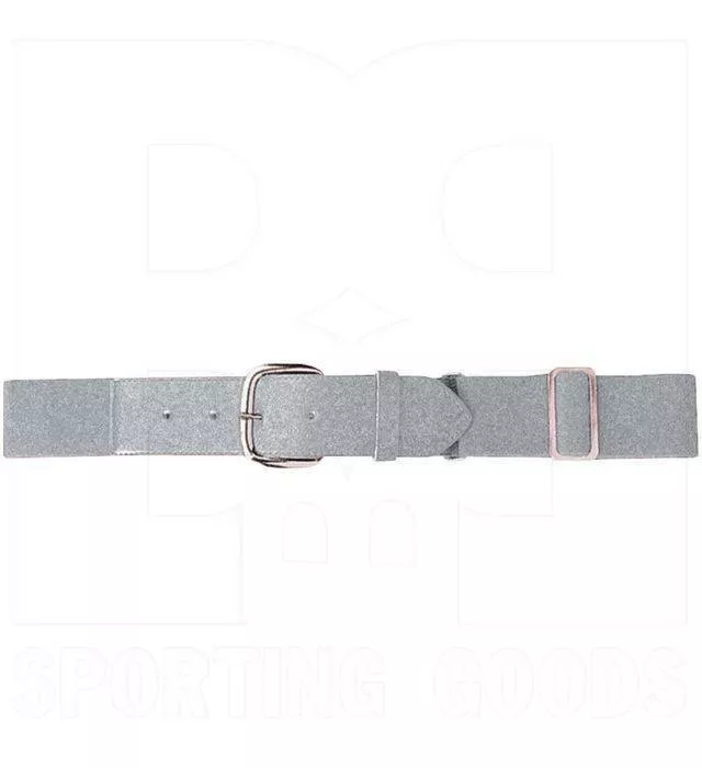 Augusta Elastic Baseball Belt w/ Vinyl Tabs & Slider Silver