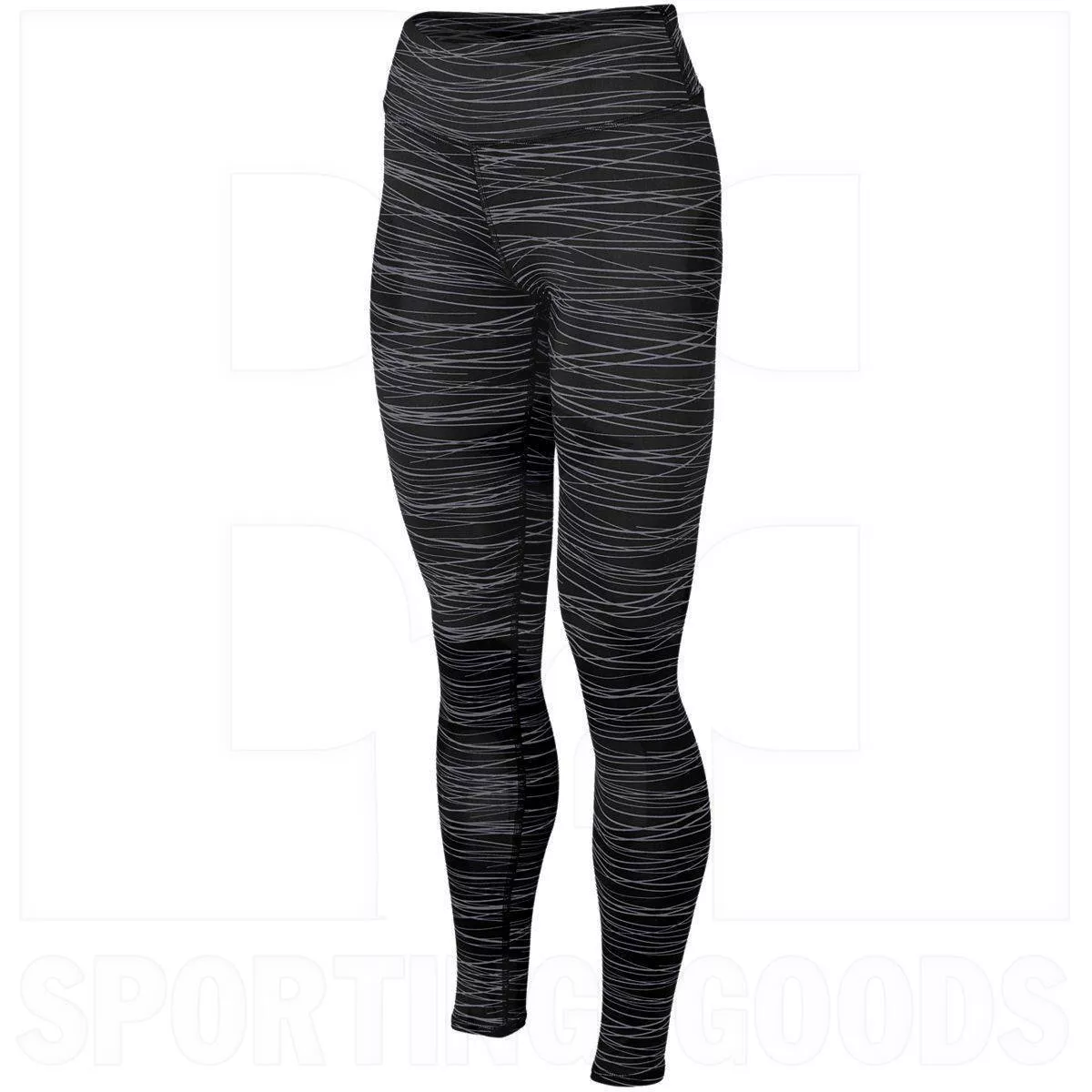 Augusta Ladies Hyperform Compression Tight Black/Graphite Print