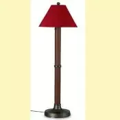 Bahama Weave Mocha Cream Patio Floor Lamp