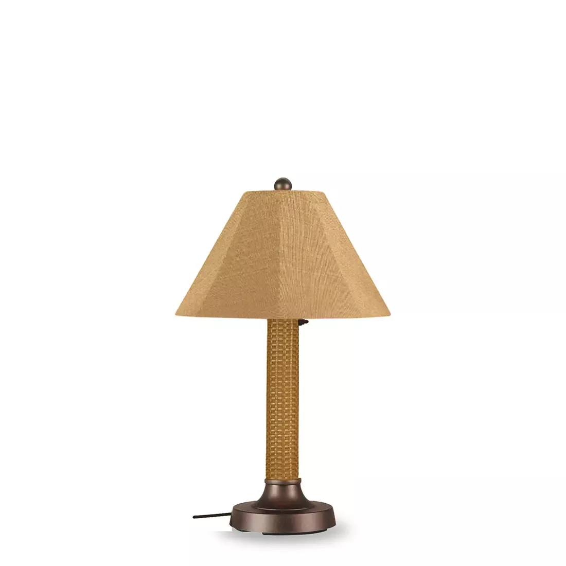 Bahama Weave Patio Table Lamp3in Thick Pole