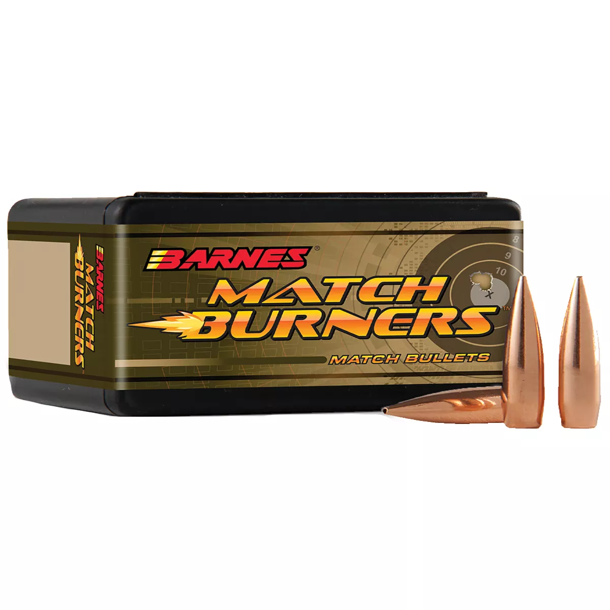 Barnes Bullets Match Burners 6mm 112 Gr Match Burner Boat Tail 100/Box