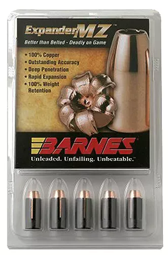 Barnes Expander MZ FB Muzzleloader Bullets 50 Cal .451″ 250Gr 15-Pack