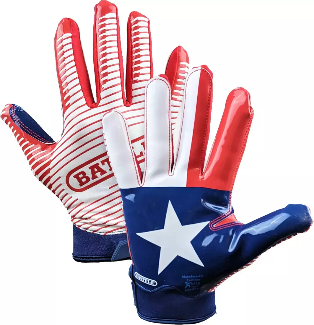 Battle Adult Doom Texas Flag Football Gloves